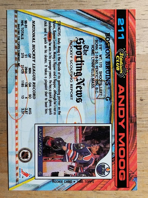 1991-92 Stadium Club #211 Andy Moog