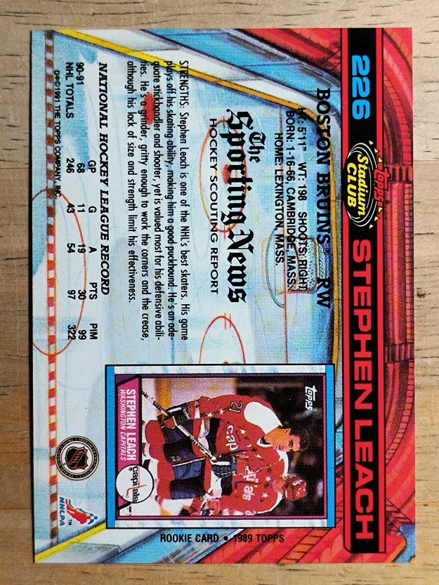 1991-92 Stadium Club #226 Stephen Leach