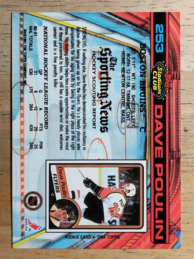 1991-92 Stadium Club #253 Dave Poulin