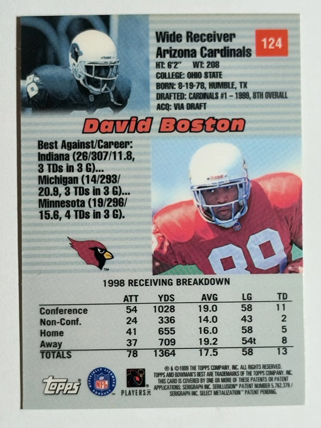 1999 Bowman's Best #124 David Boston RC