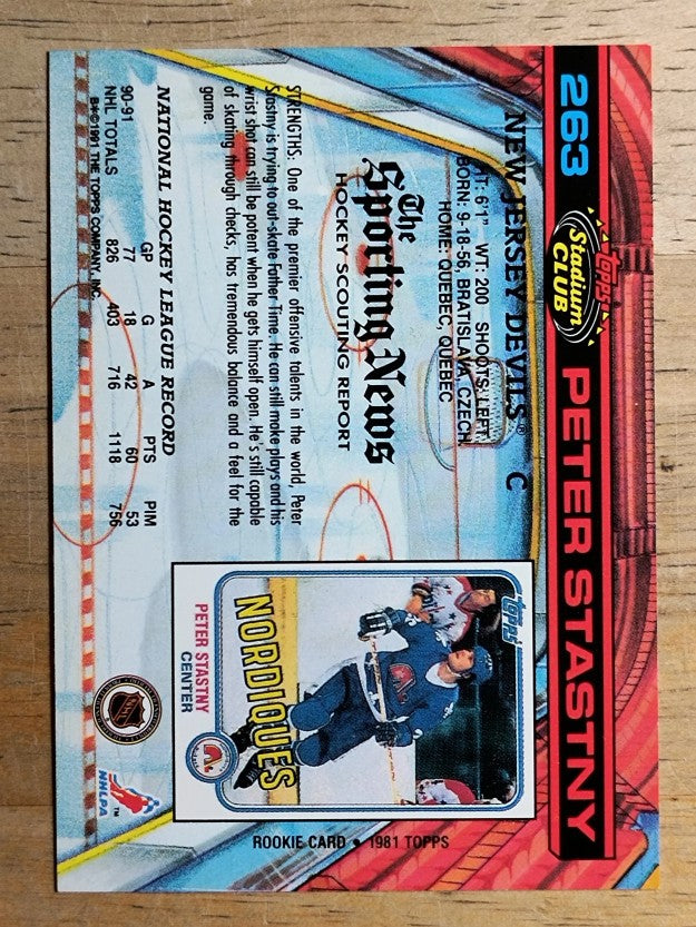 1991-92 Stadium Club #263 Peter Stastny