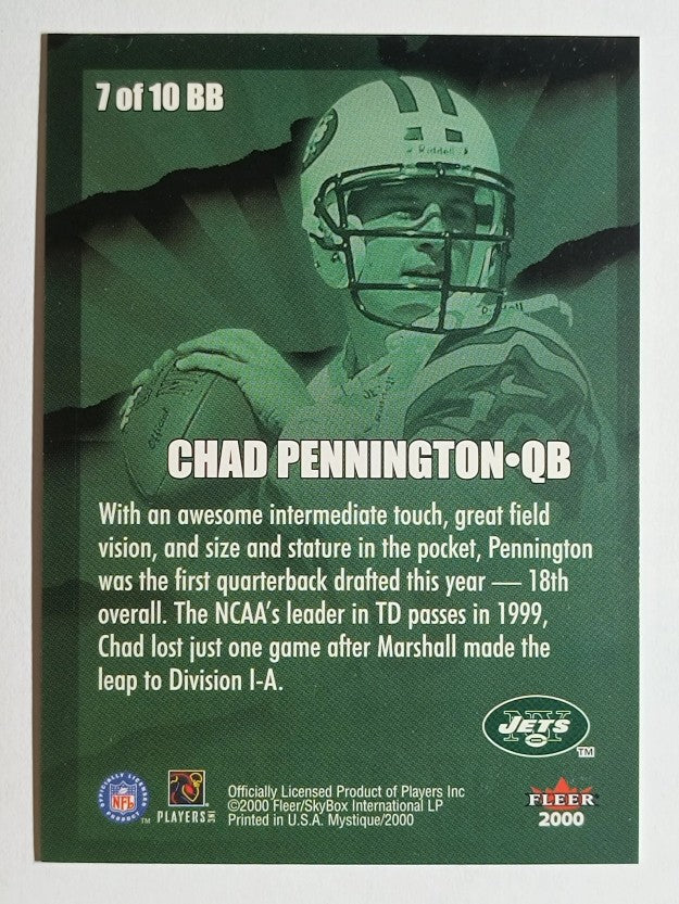 2000 Fleer Mystique Big Buzz #7 Chad Pennington