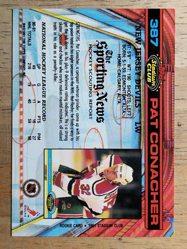 1991-92 Stadium Club #387 Pat Conacher