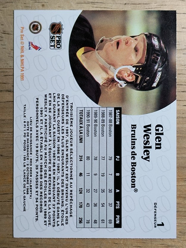 1991-92 Pro Set French #1 Glen Wesley