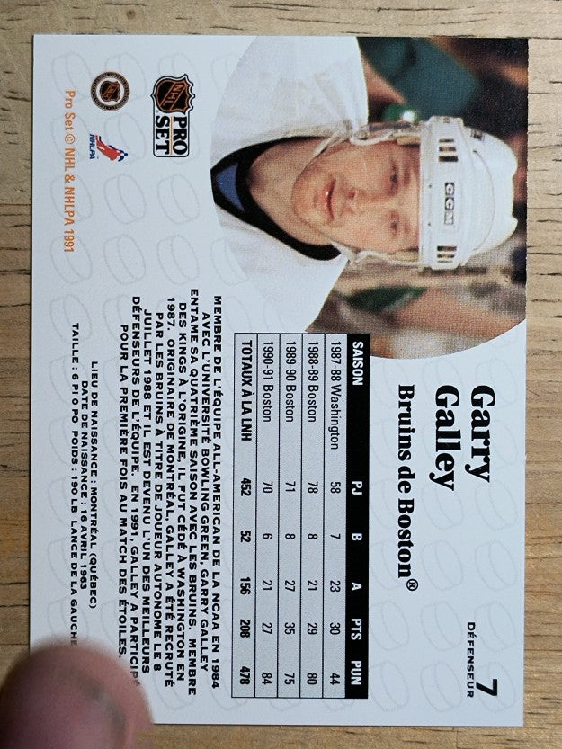 1991-92 Pro Set French #7 Garry Galley