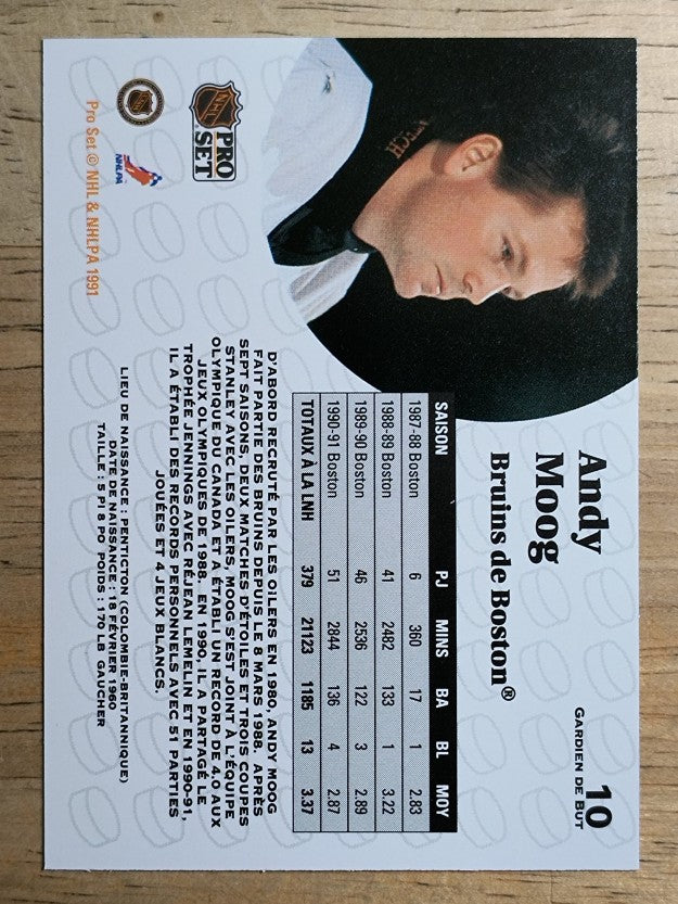 1991-92 Pro Set French #10 Andy Moog