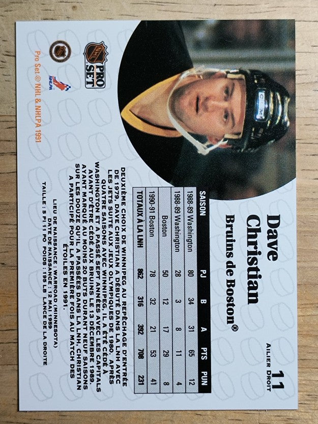 1991-92 Pro Set French #11 Dave Christian