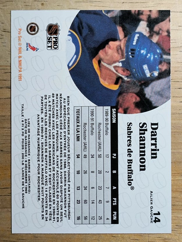 1991-92 Pro Set French #14 Darrin Shannon