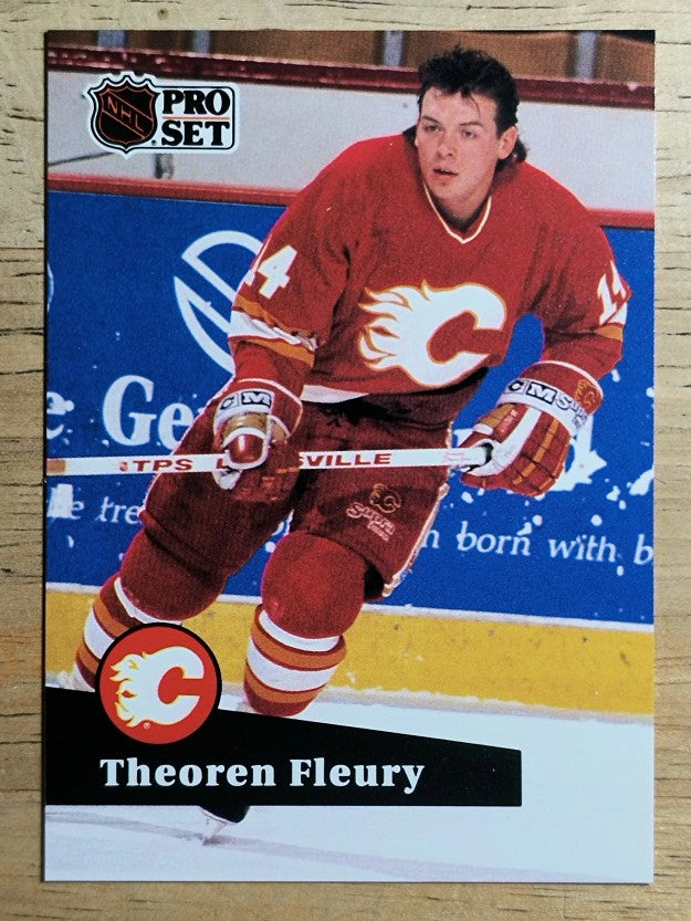 1991-92 Pro Set French #28 Theo Fleury