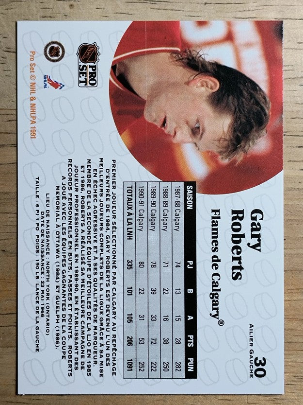 1991-92 Pro Set French #30 Gary Roberts