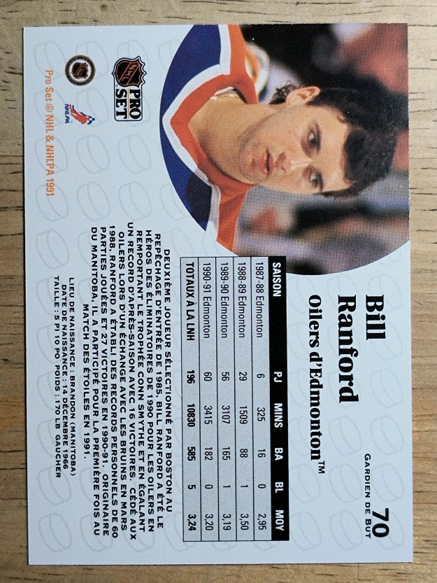 1991-92 Pro Set French #70 Bill Ranford