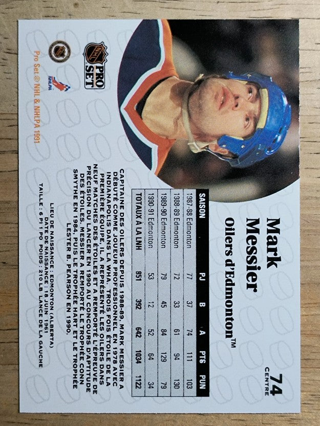 1991-92 Pro Set French #74 Mark Messier