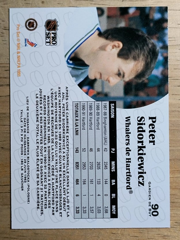 1991-92 Pro Set French #90 Peter Sidorkiewicz