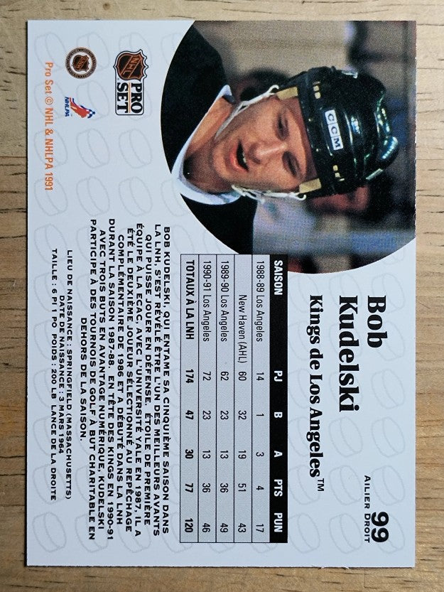 1991-92 Pro Set French #99 Bob Kudelski