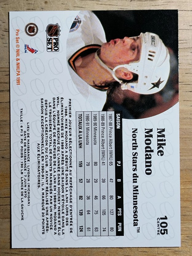 1991-92 Pro Set French #105 Mike Modano