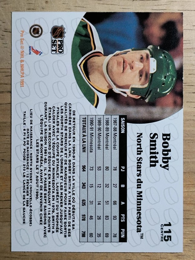 1991-92 Pro Set French #115 Bobby Smith