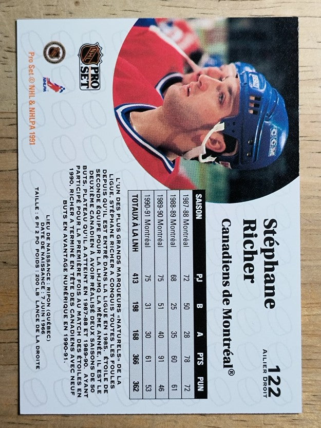 1991-92 Pro Set French #122 Stephane Richer