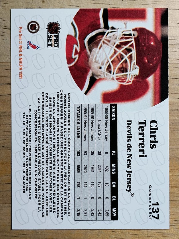 1991-92 Pro Set French #137 Chris Terreri