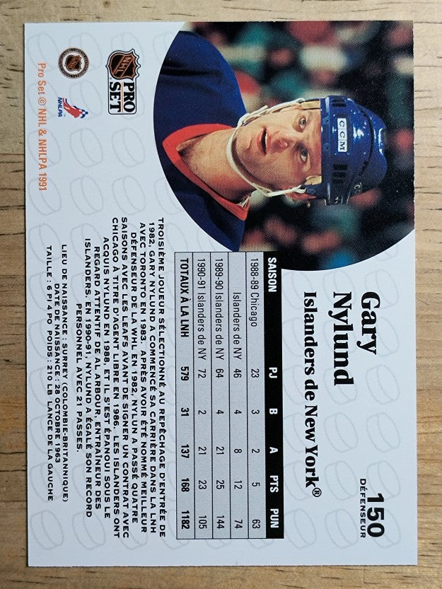 1991-92 Pro Set French #150 Gary Nylund