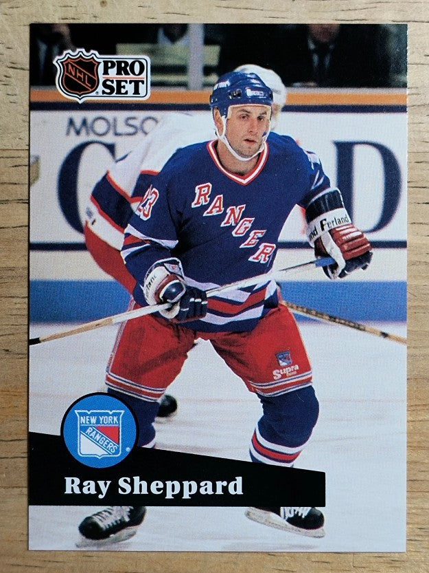 1991-92 Pro Set French #162 Ray Sheppard