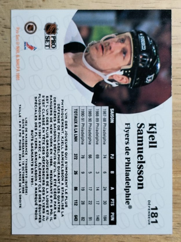 1991-92 Pro Set French #181 Kjell Samuelsson