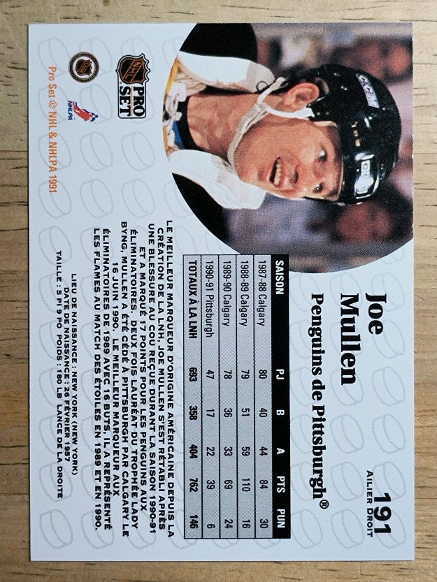 1991-92 Pro Set French #191 Joe Mullen