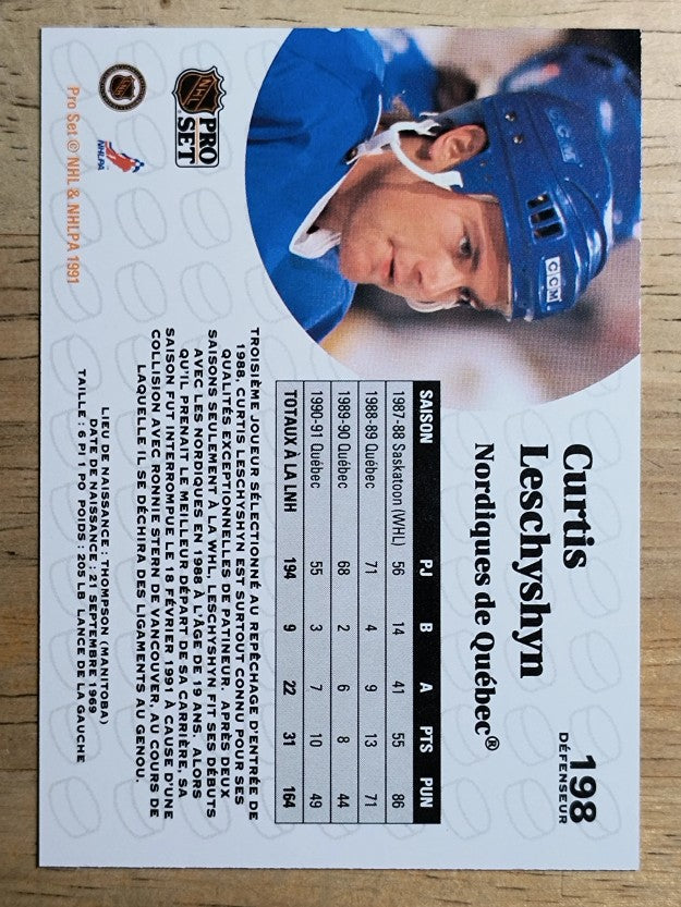 1991-92 Pro Set French #198 Curtis Leschyshyn