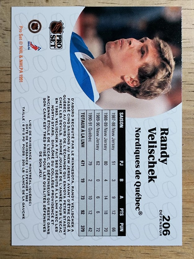 1991-92 Pro Set French #206 Randy Velischek