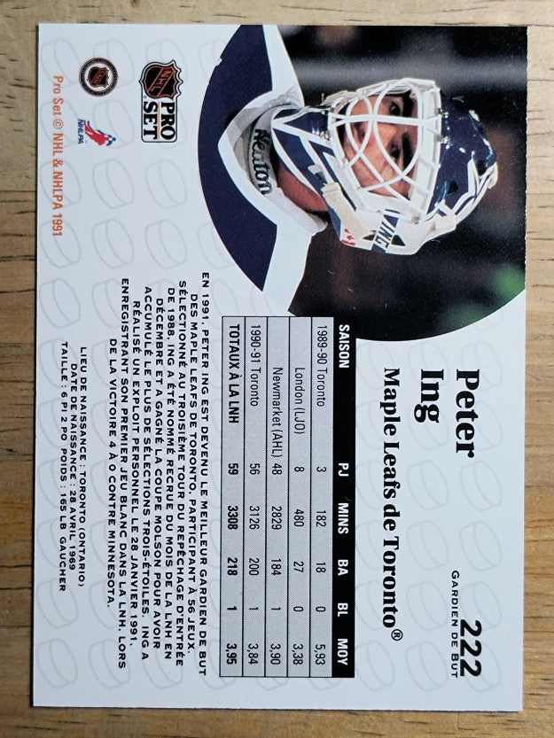 1991-92 Pro Set French #222 Peter Ing