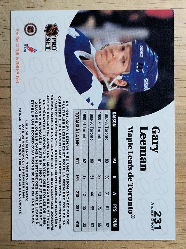 1991-92 Pro Set French #231 Gary Leeman
