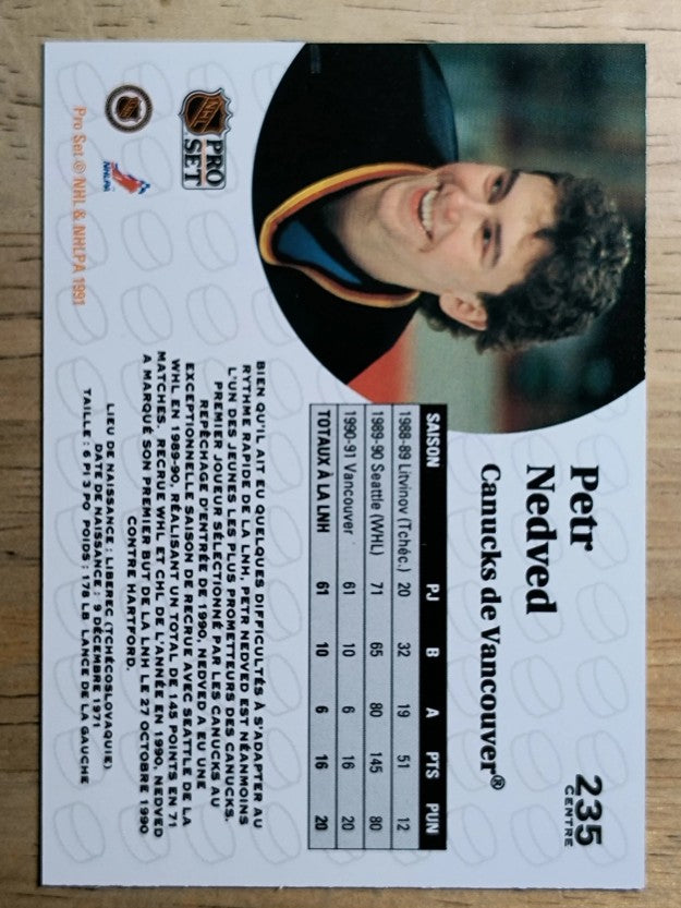 1991-92 Pro Set French #235 Petr Nedved