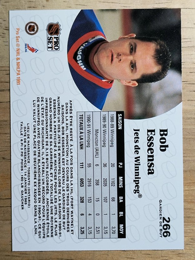 1991-92 Pro Set French #266 Bob Essensa