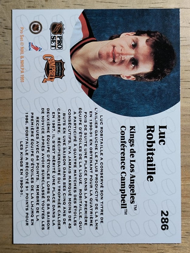 1991-92 Pro Set French #286 Luc Robitaille AS