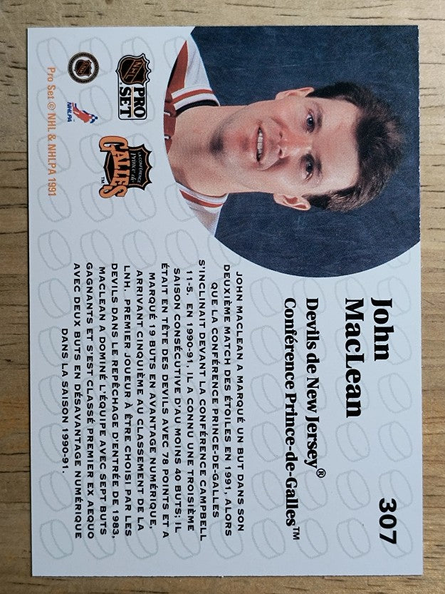 1991-92 Pro Set French #307 John MacLean AS
