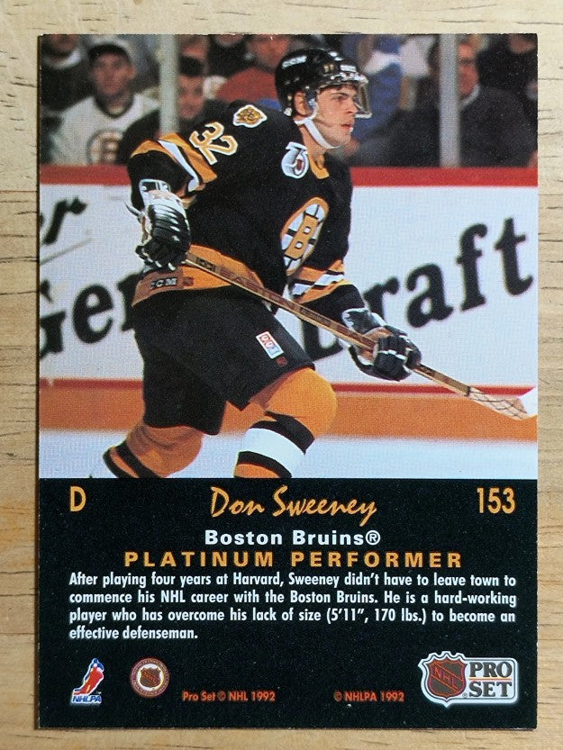 1991-92 Pro Set Platinum #153 Don Sweeney