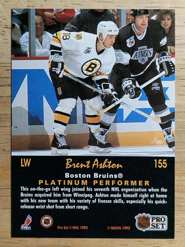1991-92 Pro Set Platinum #155 Brent Ashton