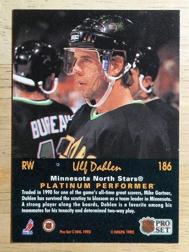 1991-92 Pro Set Platinum #186 Ulf Dahlen