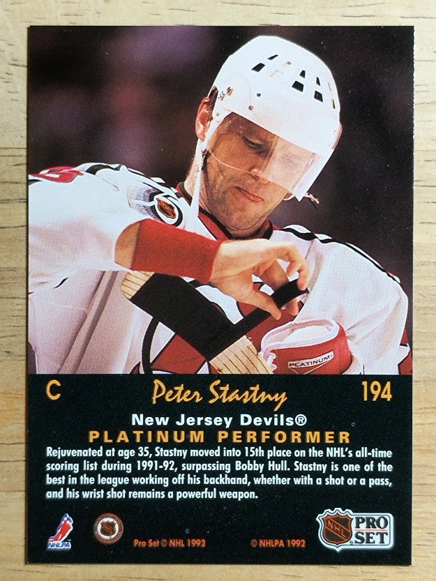 1991-92 Pro Set Platinum #194 Peter Stastny