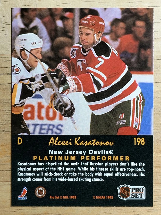 1991-92 Pro Set Platinum #198 Alexei Kasatonov