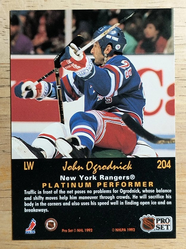 1991-92 Pro Set Platinum #204 John Ogrodnick
