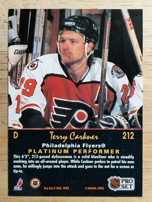 1991-92 Pro Set Platinum #212 Terry Carkner