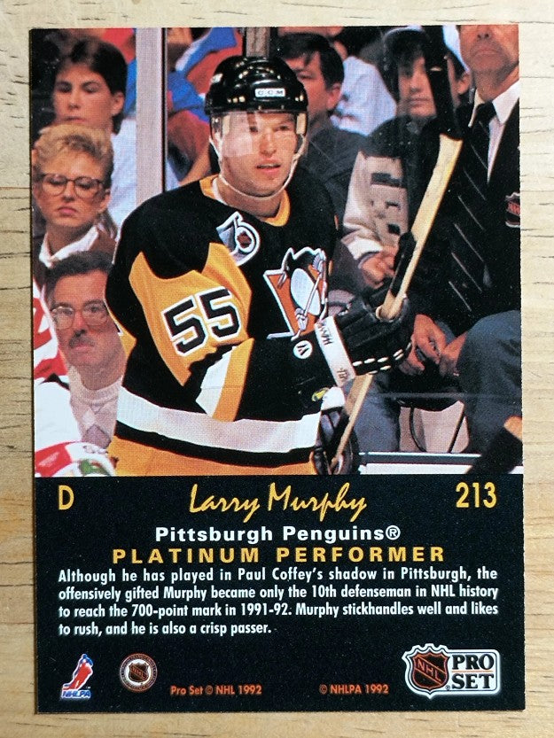 1991-92 Pro Set Platinum #213 Larry Murphy