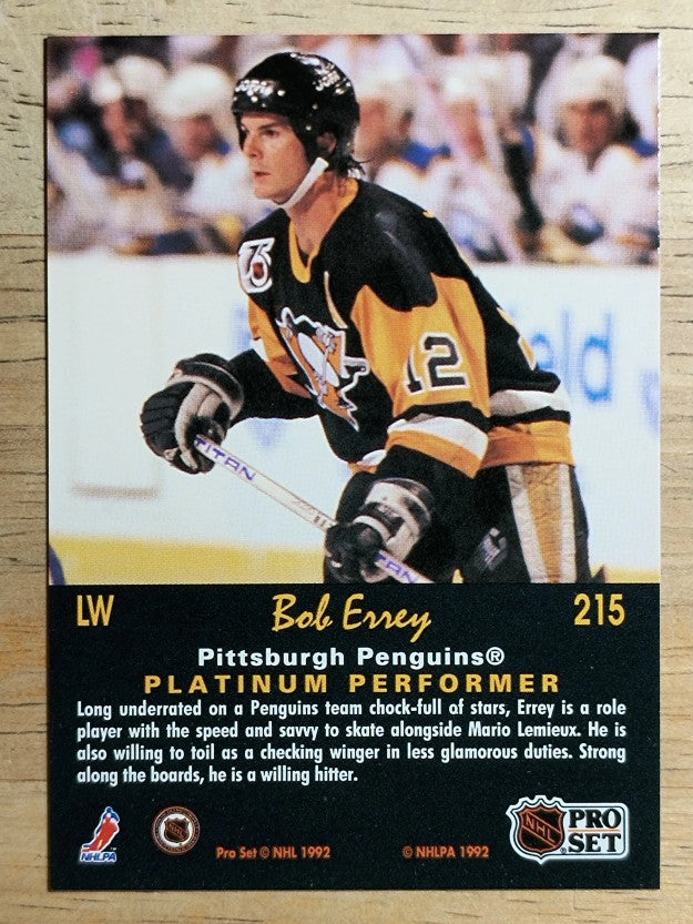 1991-92 Pro Set Platinum #215 Bob Errey