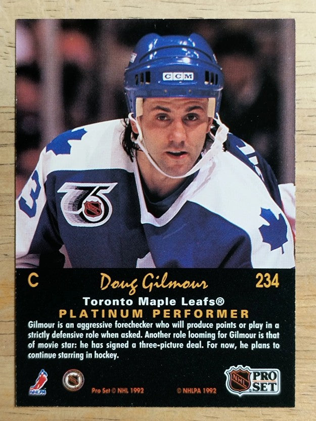 1991-92 Pro Set Platinum #234 Doug Gilmour