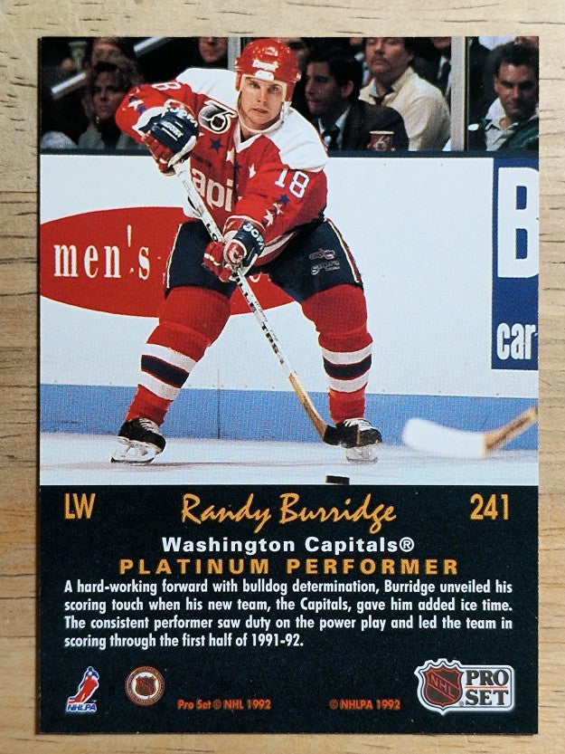 1991-92 Pro Set Platinum #241 Randy Burridge