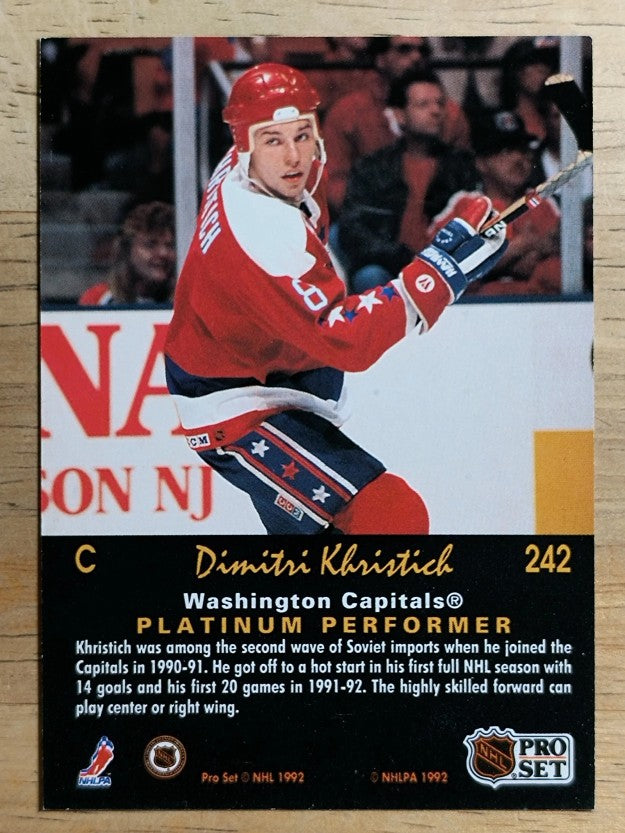 1991-92 Pro Set Platinum #242 Dimitri Khristich