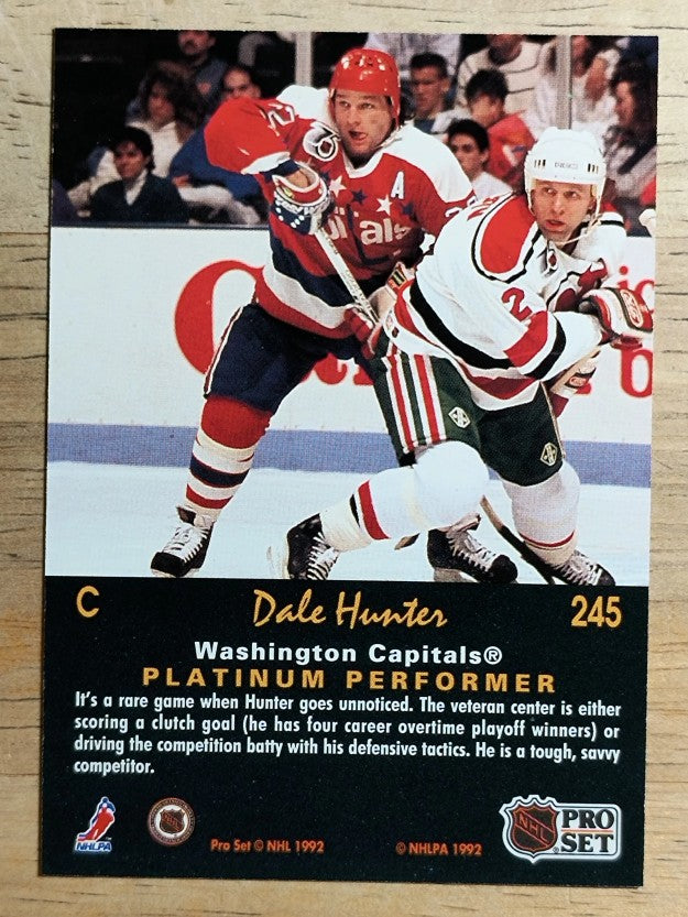 1991-92 Pro Set Platinum #245 Dale Hunter