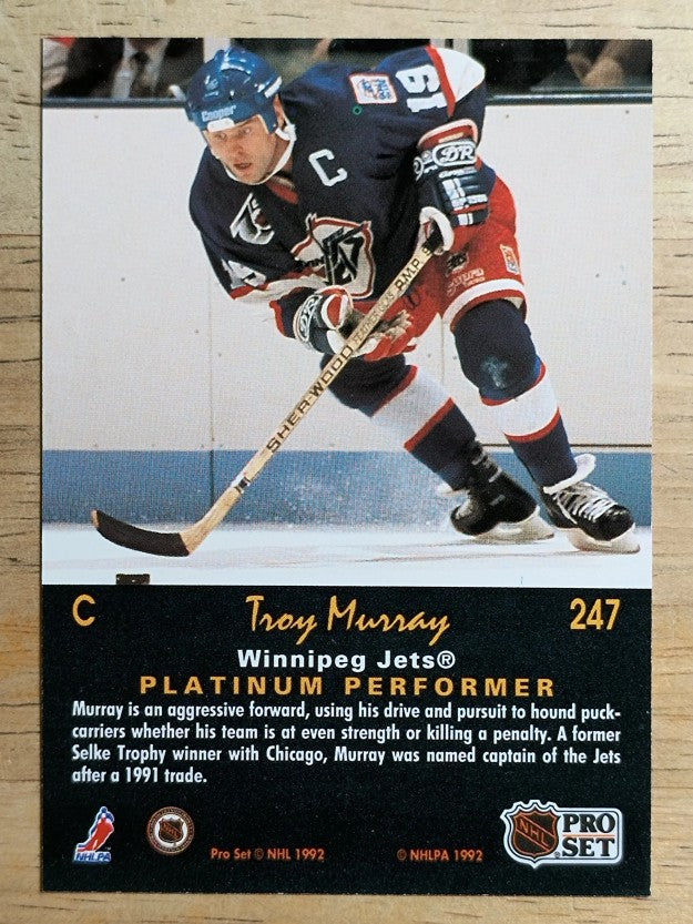 1991-92 Pro Set Platinum #247 Troy Murray