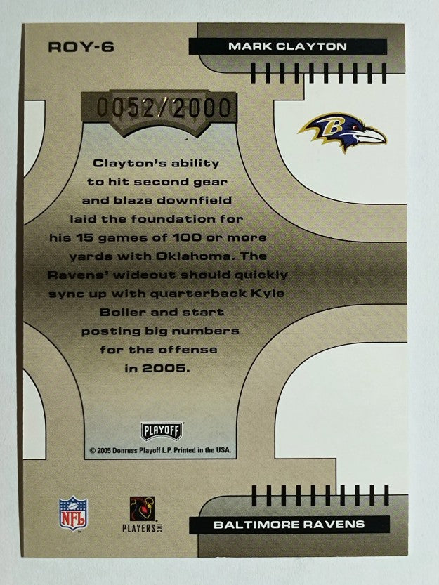 2005 Playoff Contenders ROY Contenders Red #6 Mark Clayton