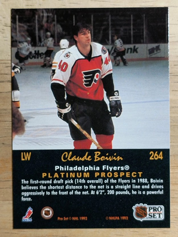 1991-92 Pro Set Platinum #264 Claude Boivin RC